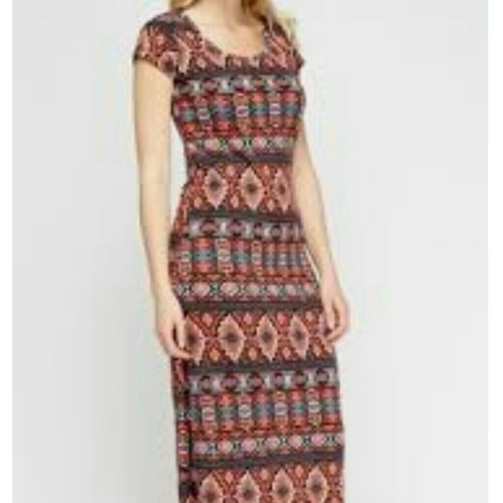 Aztec print maxi dress